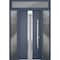 Vdomdoors Steel Door Deux 1717 Gray Graphite 2 Sidelight and Transom Window Stainless Inserts Single Modern P DEUX1717EXD-GRE-W14+36+14xH80+16-LH-O - alternate 5