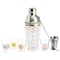 Wanda June Home Bordertown Buzz 7 Piece Glass Bar Collection with Drink Recipe Shaker Set in Pink 135013.07R - alternate 1