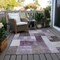 Homeroots 5' X 8' Eggplant Black And Lavender Geometric Washable Indoor Outdoor Area Rug 605856 - alternate 4