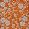 Homeroots 3' X 5' Orange And Gray Floral Washable Indoor Outdoor Area Rug 600030 - alternate 9