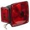 Grote Lighting Left Rear Tail Light Replacement - Red, Submersible, Square, 1157 Bulb,  53672 - alternate 1