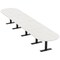 Skutchi Designs 20ft Conference Table With Power Unit | 20 Person Modular Racetrack Meeting Table | Harmony Series HAR-RAC-48X240-T.BK-WA7976-NA - alternate 1