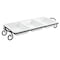 Elama 3 Section Divided Porcelain Serving Tray with Metal Rack ELM-4102 - alternate 1