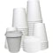 Ecoquality 10oz White Hot Drink Coffee Cups with White Dome Lids - For Coffee Shops, and Latte, 100PK EQ10WHTPCWDL-100 - alternate 1