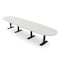 Skutchi Designs 14ft Conference Table With Power Unit | 14 Person Modular Boval Meeting Table | Harmony Series HAR-BOVL-48X168-T.BK-K458-NA - alternate 1