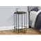 Monarch Specialties Accent Table, Round, Nightstand, Dark Bronze Laminate, Black Metal, Contemporary I 3755 - alternate 1