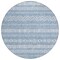 Homeroots 8' Blue And Denim Blue Round Southwestern Washable Indoor Outdoor Area Rug 587520 - alternate 4