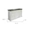 Homeroots 62" Gray and Ivory Solid Wood Nine Drawer Triple Dresser 524538 - alternate 7