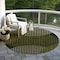 Homeroots 8' Olive Green And Black Round Geometric Washable Indoor Outdoor Area Rug 597645 - alternate 5