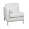 Osp Home Furnishings Wall Street  Faux Leather Left Arm Facing Armchair, White WST51LF-W32 - alternate 1