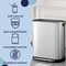 Happimess Beni Kitchen Trash/Recycling 16-Gallon Double-Bucket Step Trash Can w/ Odor Filter, Platinum Silver HPM1014A - alternate 9