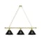 Holland Bar Stool Co United States Space Force 3 Shade Billiard Light with Brass Fixture BL - alternate 1