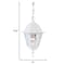Homeroots Distressed White Beveled Glass Outdoor Hanging Light 397994 - alternate 4