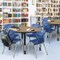 Regency Round Kee Mobile Adjustable Classroom Table W/ 4 Andy Chairs, 48 in W, 48 in L, Noble Oak TB48RNDNOAPCBK40NV - alternate 5