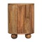 Homeroots 23" Brown Solid Wood Round Three Drawer Nightstand 651517 - alternate 11
