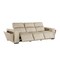 Homeroots 104" Beige Top Grain Leather Reclining Metal USB Sofa 720435 - alternate 6