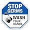Signmission Stop Germs Wash Your Hands, 6 Inch X 6 Inch, Plastic Sign OC-P-6-342 - alternate 1