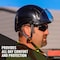 Malta Dynamics SafetyHelmet w/Clear Visor, Acrylonitrile Butadiene Styrene (ABS), Ratchet, Black HTB2001 - alternate 8