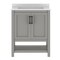 Flash Furniture Vega 30in. Vanity w/Sink, Soft Close Doors & Open Shelf, Carrara Marble, Black Hardware, Gray/White FS-VEGA30-GY-HDBLK-GG - alternate 6