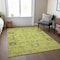 Homeroots 5' X 8' Artichoke Green And Fern Green Oriental Washable Indoor Outdoor Area Rug 582051 - alternate 8