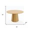 Homeroots 52" Natural Wood Pedestal Base Round Top Dining Table 721090 - alternate 4