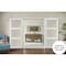 Sartodoors Sliding Double Barn Doors with Hardware, Lucia 2555 White Silk with Clear Glass, 13FT Silver Rail LUCIA2555DB-S-WS-36 - alternate 5