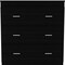 Homeroots 31" Black Three Drawer Dresser 472117 - alternate 4