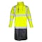 Dome75 DYNAMIC Series Class 3 Black Bottom Rain Trench Coat, HiVis Yellow, SM/MD DRT3432 - alternate 7