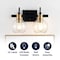 Jonathan Y Marais 14.5" 2-Light Iron/Glass Rustic Vintage LED Vanity Light, Black/Brass Gold JYL3527A - alternate 13