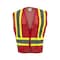 Radians Hi-Vis Econ TpO/Cl1 Two Tone Safety Vest-Red-3X SV22-1ZRM-3X - alternate 12