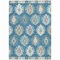 Homeroots 3' X 5' Teal Blue Ivory And Gray Southwestern Washable Indoor Outdoor Area Rug 615176 - alternate 6