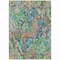 Homeroots 9' X 12' Orange And Teal Blue Abstract Washable Indoor Outdoor Area Rug 588460 - alternate 6