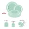 Smarty Had A Party Turquoise Vintage Round Plastic Dinnerware Value Set (120 Dinner Plates + 120 Salad Plates), 240PK 860TQVP-CASE - alternate 8