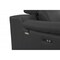 Homeroots 86" Dark Gray Italian Leather USB Reclining Sofa With Silver Legs 476524 - alternate 6
