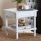 Baxton Studio Jeanne Vintage Traditional White Wood End Table 251-13895-ZORO - alternate 7