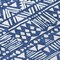 Homeroots 8' Navy Blue And Ivory Round Southwestern Washable Indoor Outdoor Area Rug 594180 - alternate 6