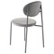 Leisuremod Euston Dining Chair with Velvet Seat and Grey Steel Frame, Grey RC17GR - alternate 6