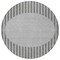 Homeroots 8' Gray And Ivory Round Striped Washable Indoor Outdoor Area Rug 597165 - alternate 5