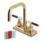 Kingston Brass Double-Handle 4" Centerset Bathroom Faucet with Brass Pop-Up, Polished Brass KS6642CKL - alternate 1