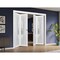 Sartodoors Sliding Closet Double Bi-fold Doors, Felicia 3312 White Silk with Frosted Glass, Sturdy Tracks Mol FELICIA3312DBF-WS-96 x 96 (4* 24x96) - alternate 4