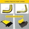 Kable Kontrol Cable Protector 45 Deg Right Turn, 2 Channel, Polyurethane/Rubber, Black, Yellow CP9897-RT - alternate 4