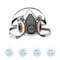 3M Half Mask Respirator Kit: 4 Cartridges Included, P95 Filter, Thermoplastic Elastomer, Size L 6AP71-4MH55 - alternate 1