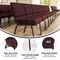 Flash Furniture Plum Fabric Church Chair, PK4 4-FD-CH0221-4-GV-005-GG - alternate 6