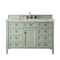 James Martin Vanities Brittany 48'' S Vanity, Sage Green w/ Victorian Sil Silestone Top w/FreePower Wireless Charger 650-V48-SGR-FVSL - alternate 1