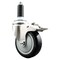 Service Caster 4 Inch 316SS Black Poly Swivel 1 Inch Expanding Stem Caster Lock Brake SCC SCC-SS316TTLEX20S414-PPUB-BLK-1 - alternate 1
