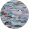 Homeroots 8' Blue Gray And Brown Round Abstract Washable Indoor Outdoor Area Rug 603121 - alternate 7