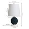 Jonathan Y Monkey Fist 18 in. Coastal Farmhouse Rope Ball LED Table Lamp, Navy Blue/White JYL6500B - alternate 7