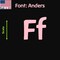 Aacc Self-Adhesive Vinyl Letter: f, Scale: 16 cm. Color: Pink Font: Anders by, 24PK AACC-Anders-lf-Pink-M16x24 - alternate 1