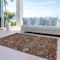 Homeroots 9' X 12' Brown Tan And Red Floral Washable Indoor Outdoor Area Rug 603435 - alternate 7