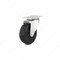 Richelieu Industrial Black General-Duty Rubber Caster, Swivel Without Brake, with Plate, Black F25413 - alternate 1
